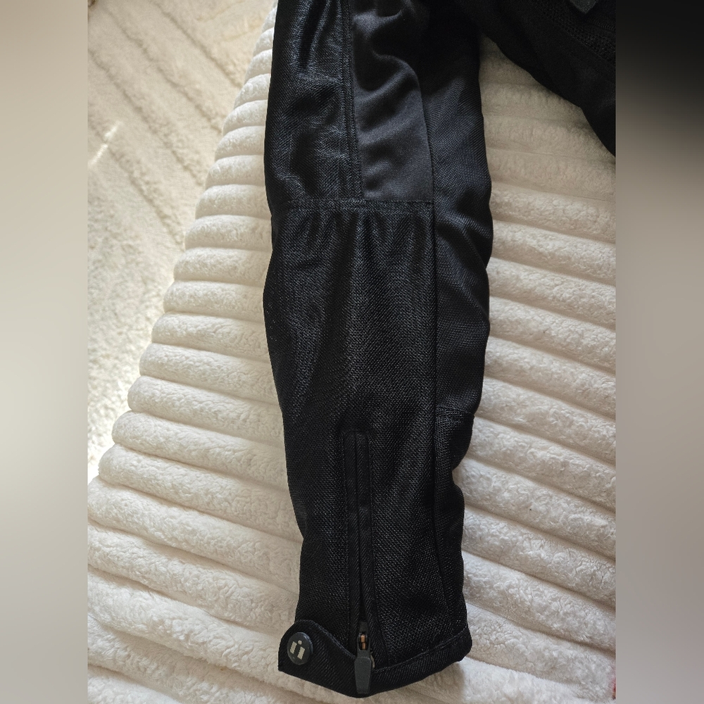 ICON Jet Black Riding Jacket - Picture 9 of 11